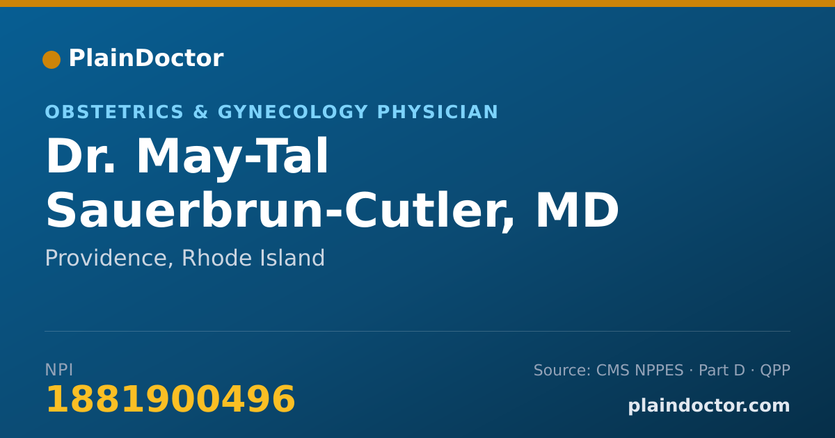 Shareable card for May-Tal Sauerbrun-Cutler, MD - Obstetrics & Gynecology Physician, Providence, RI