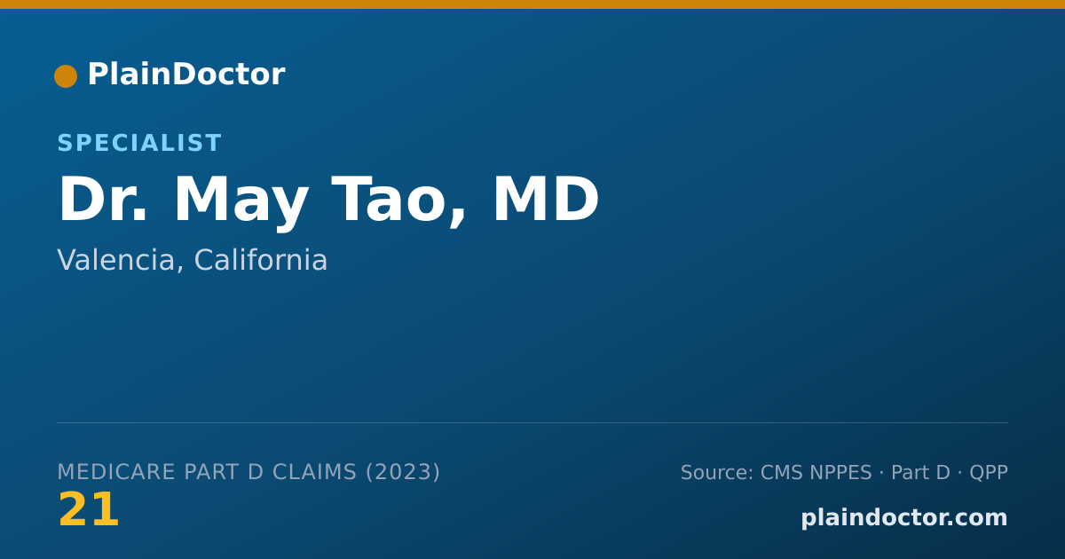 Shareable card for May Tao, MD - Specialist, Valencia, CA