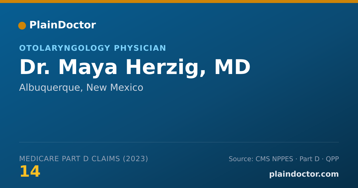 Shareable card for Maya Herzig, MD - Otolaryngology Physician, Albuquerque, NM