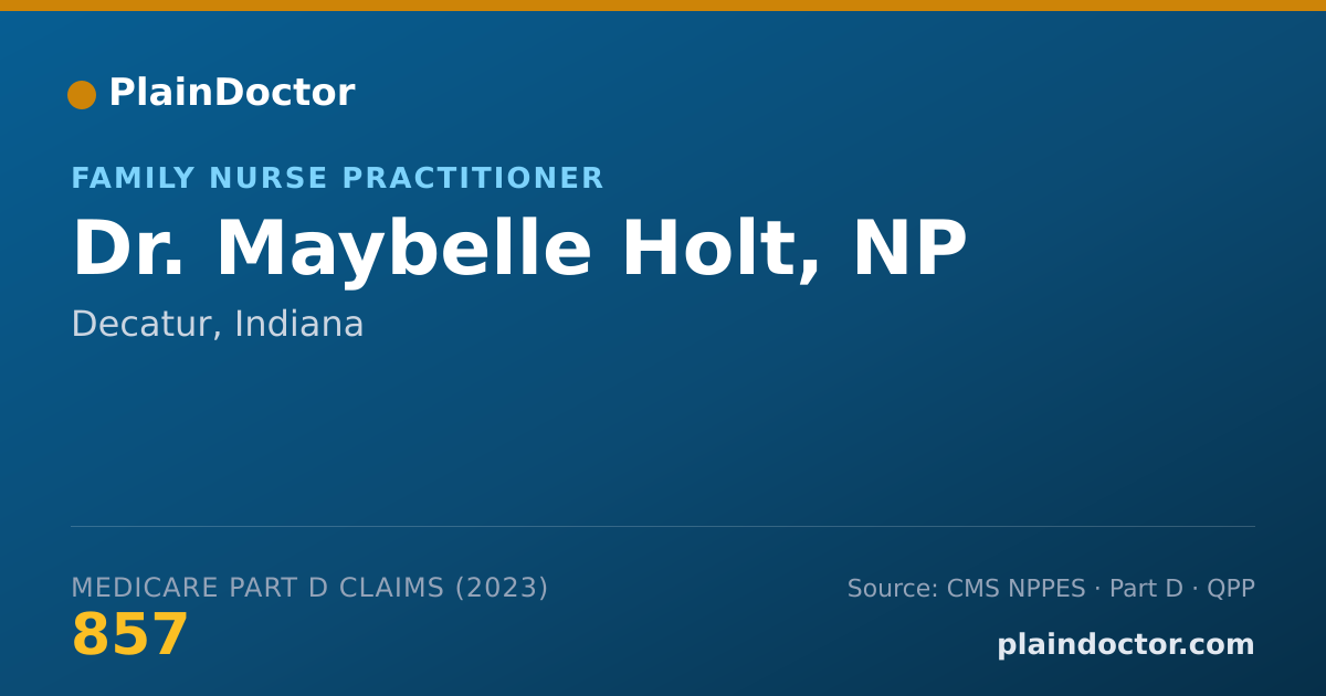 Shareable card for Maybelle Holt, NP - Family Nurse Practitioner, Decatur, IN