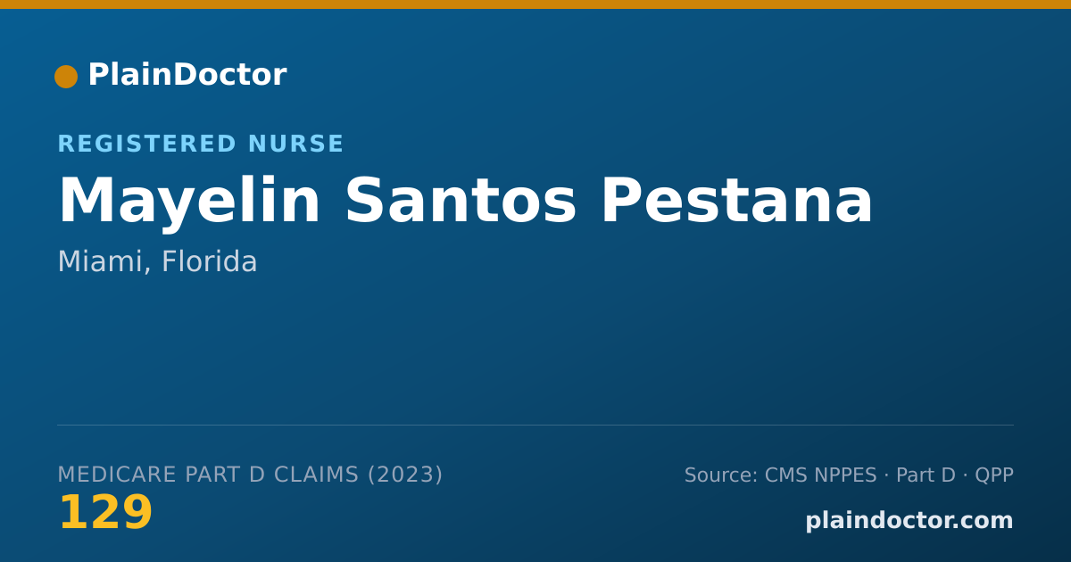 Shareable card for Mayelin Santos Pestana - Registered Nurse, Miami, FL