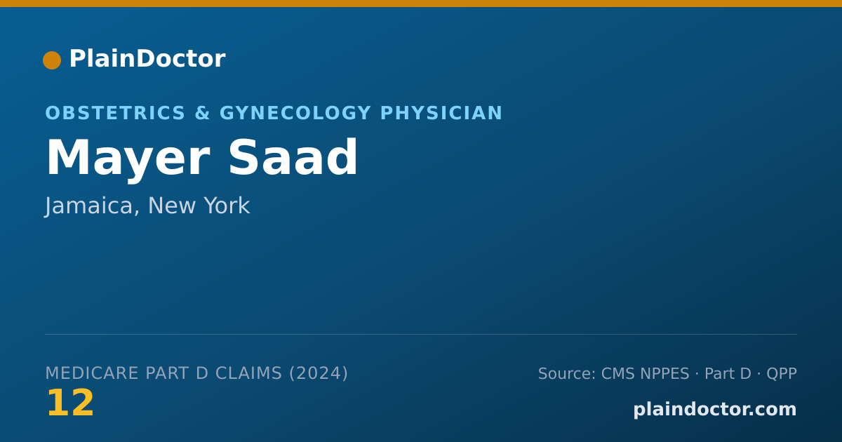 Shareable card for Mayer Saad - Obstetrics & Gynecology Physician, Jamaica, NY