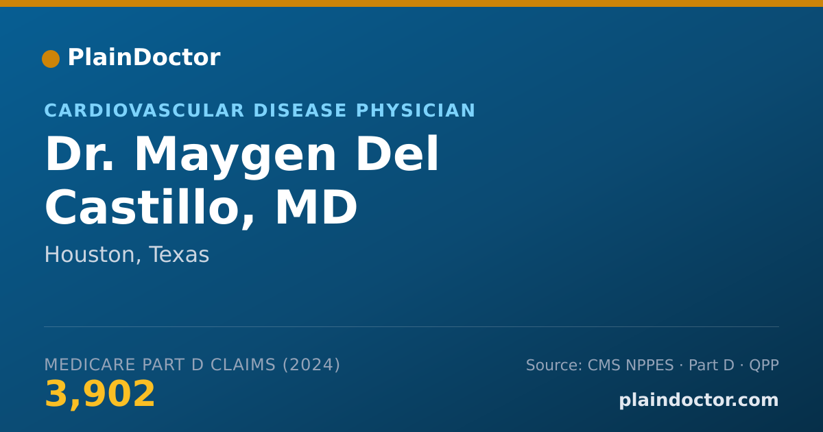 Shareable card for Maygen Del Castillo, MD - Cardiovascular Disease Physician, Houston, TX