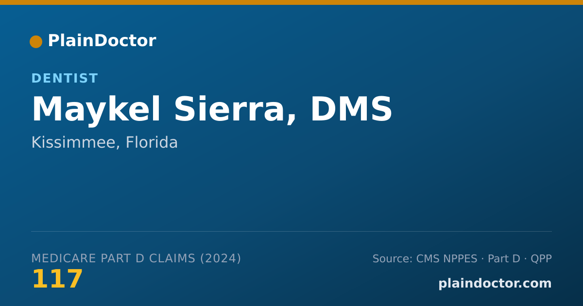 Shareable card for Maykel Sierra, DMS - Dentist, Kissimmee, FL