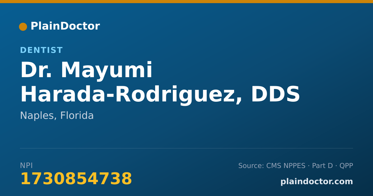 Shareable card for Mayumi Harada-Rodriguez, DDS - Dentist, Naples, FL
