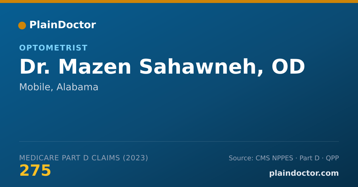 Shareable card for Mazen Sahawneh, OD - Optometrist, Mobile, AL