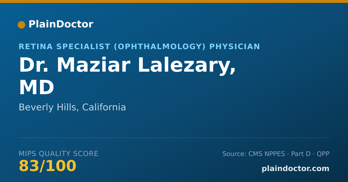 Shareable card for Maziar Lalezary, MD - Retina Specialist (Ophthalmology) Physician, Beverly Hills, CA