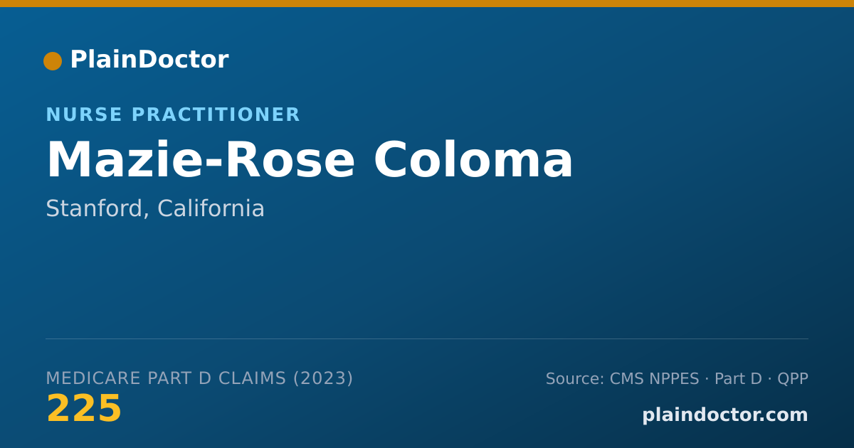Shareable card for Mazie-Rose Coloma - Nurse Practitioner, Stanford, CA