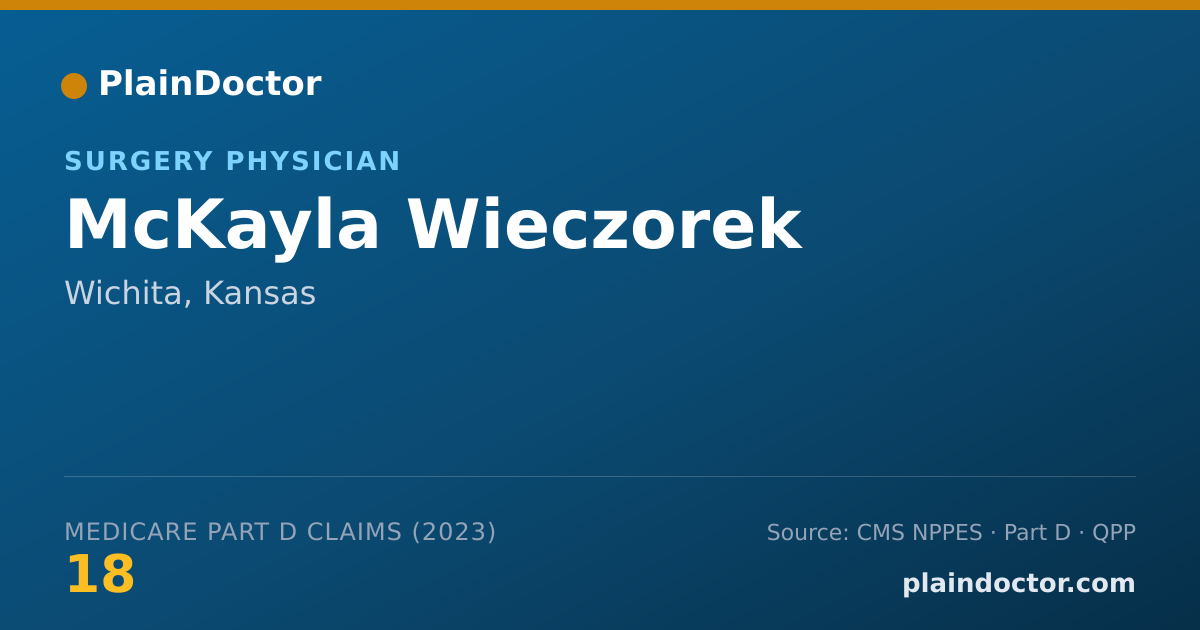 Shareable card for McKayla Wieczorek - Surgery Physician, Wichita, KS
