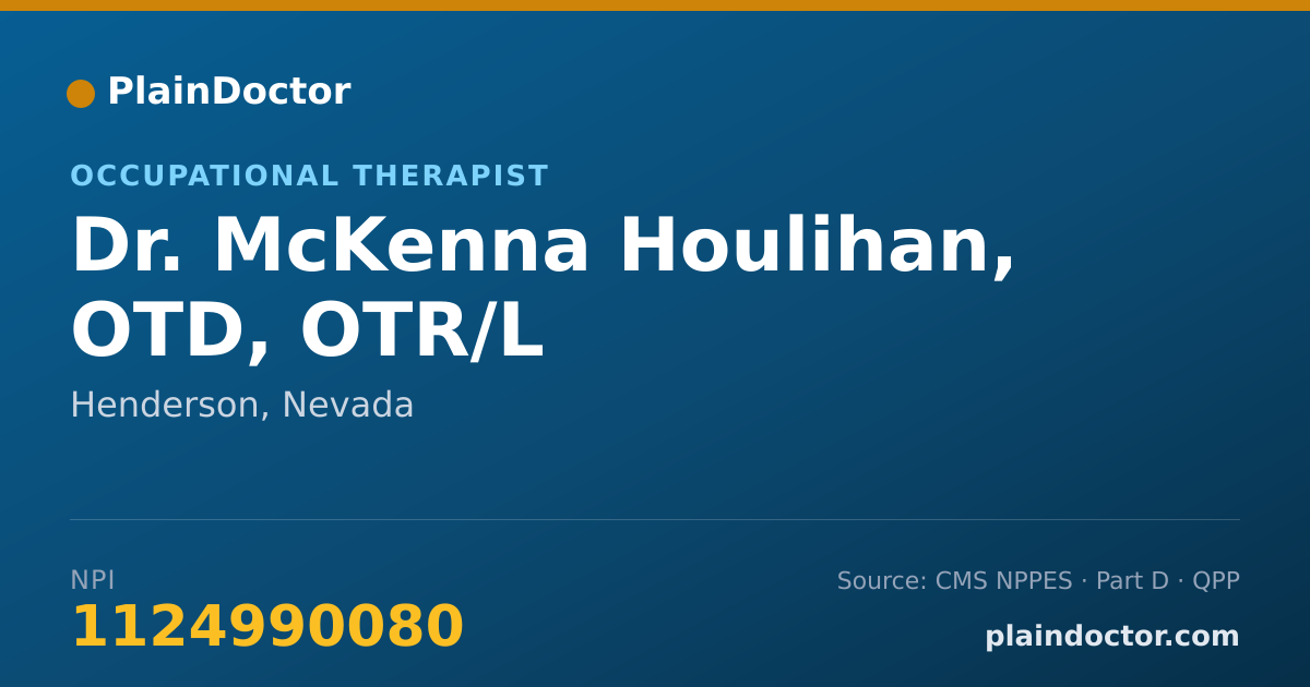Shareable card for McKenna Houlihan, OTD, OTR/L - Occupational Therapist, Henderson, NV