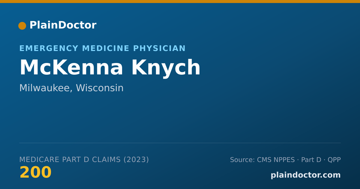 Shareable card for McKenna Knych - Emergency Medicine Physician, Milwaukee, WI