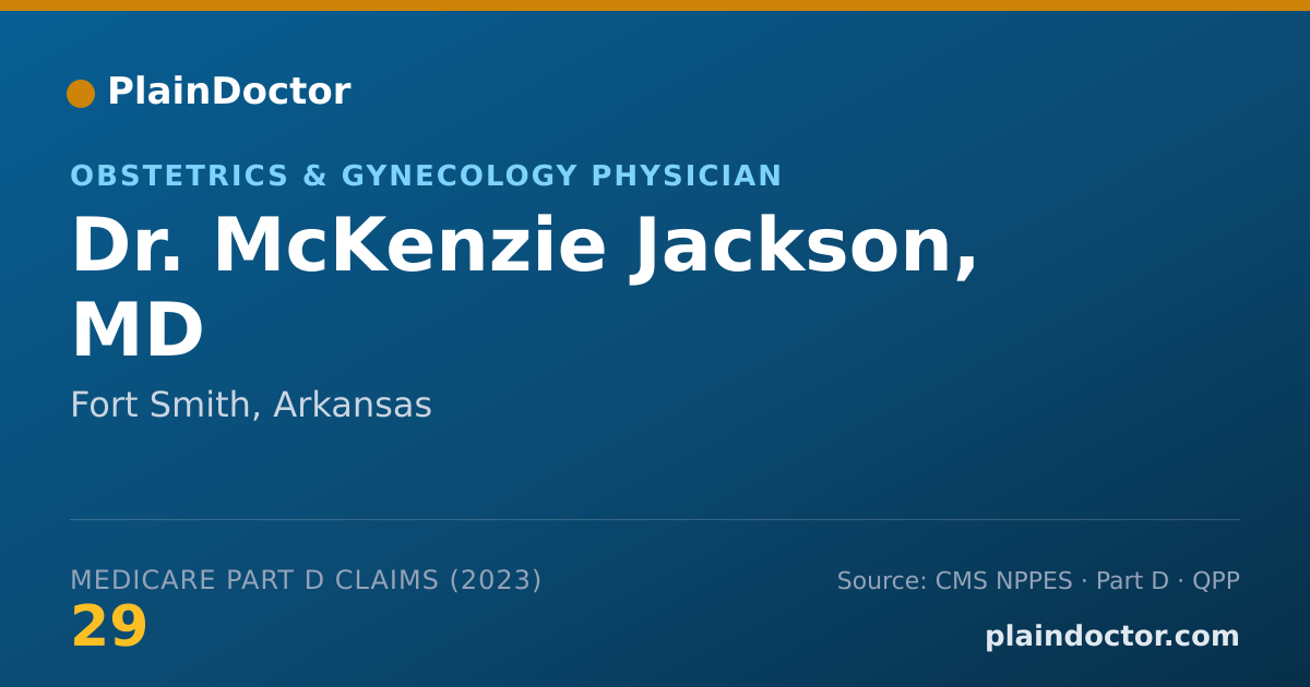 Shareable card for McKenzie Jackson, MD - Obstetrics & Gynecology Physician, Fort Smith, AR