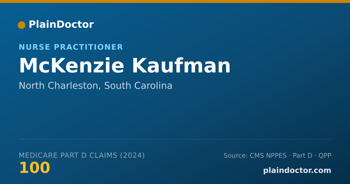 Shareable card for McKenzie Kaufman - Nurse Practitioner, North Charleston, SC