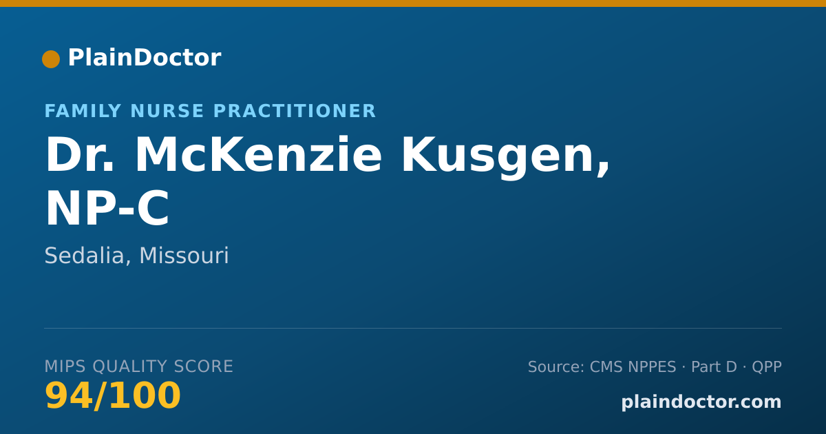 Shareable card for McKenzie Kusgen, NP-C - Family Nurse Practitioner, Sedalia, MO