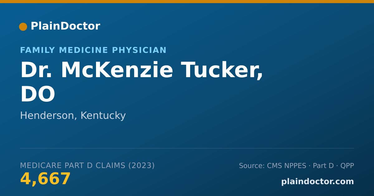 Shareable card for McKenzie Tucker, DO - Family Medicine Physician, Henderson, KY