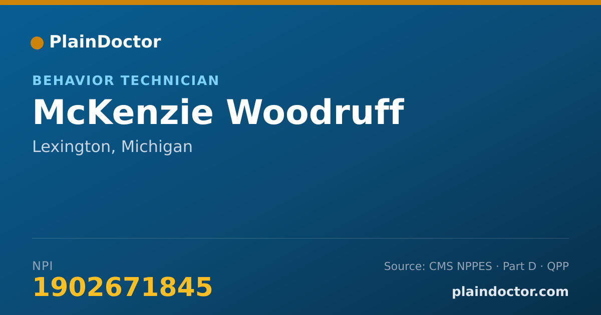 Shareable card for McKenzie Woodruff - Behavior Technician, Lexington, MI