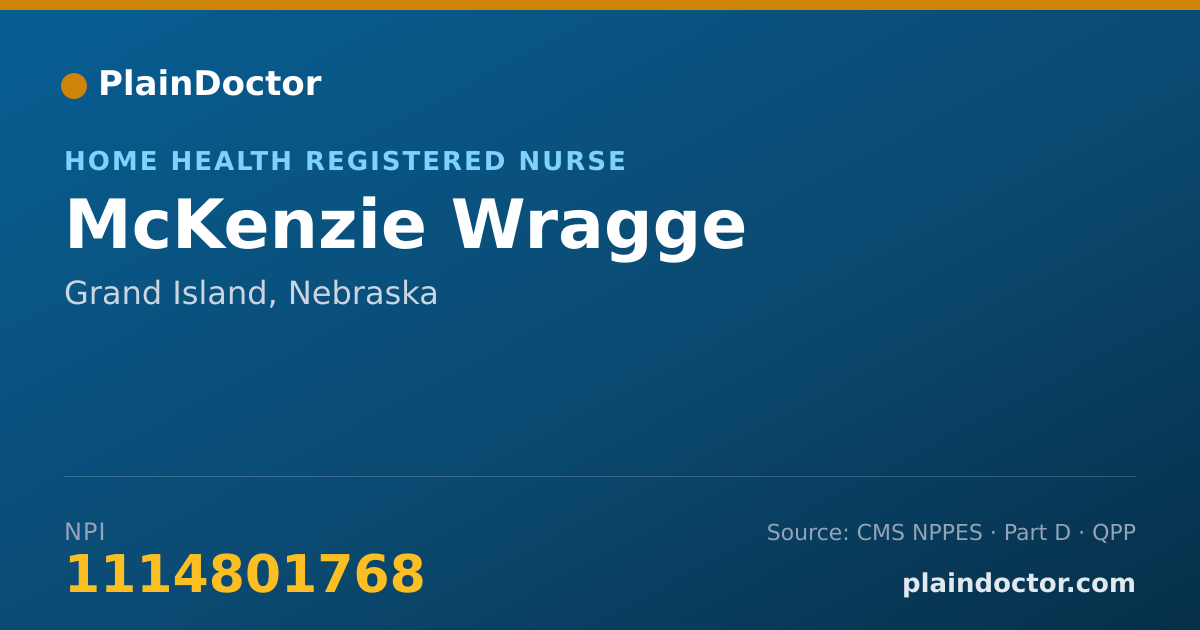 Shareable card for McKenzie Wragge - Home Health Registered Nurse, Grand Island, NE
