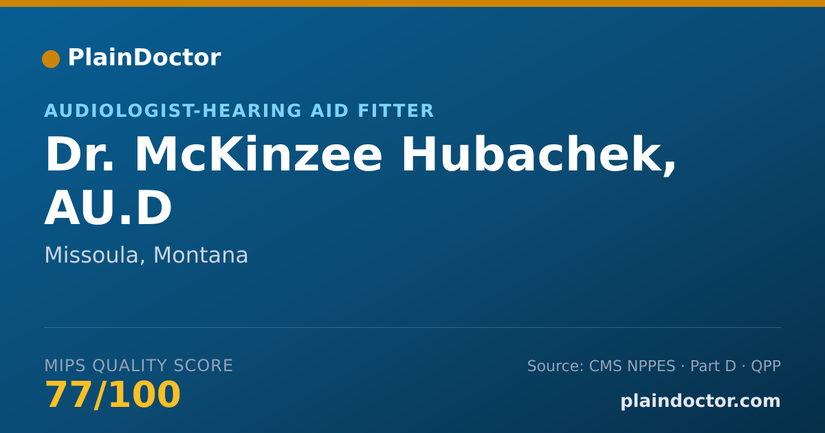 Shareable card for McKinzee Hubachek, AU.D - Audiologist-Hearing Aid Fitter, Missoula, MT