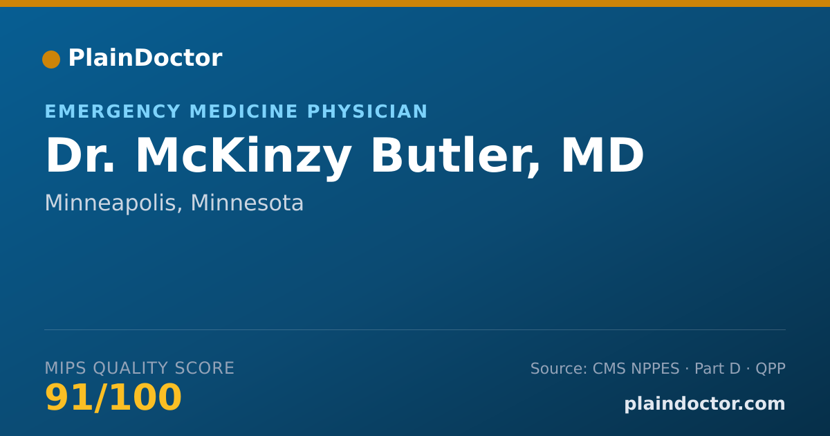 Shareable card for McKinzy Butler, MD - Emergency Medicine Physician, Minneapolis, MN
