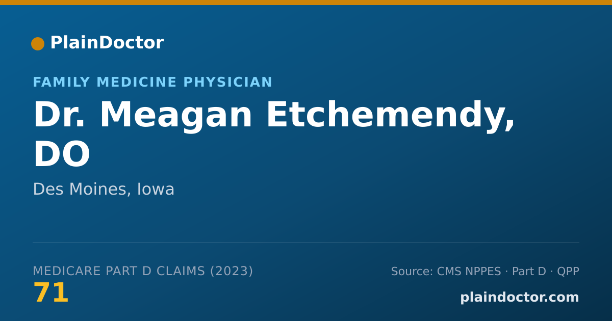 Shareable card for Meagan Etchemendy, DO - Family Medicine Physician, Des Moines, IA