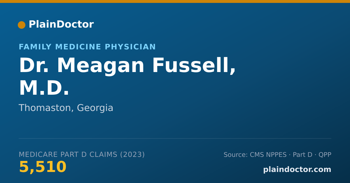 Shareable card for Meagan Fussell, M.D. - Family Medicine Physician, Thomaston, GA