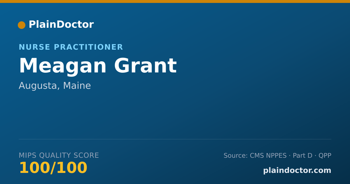 Shareable card for Meagan Grant - Nurse Practitioner, Augusta, ME