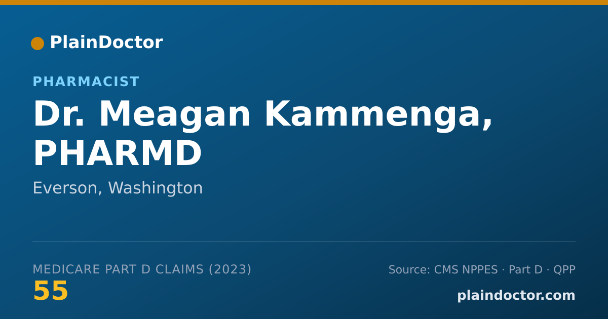 Shareable card for Meagan Kammenga, PHARMD - Pharmacist, Everson, WA