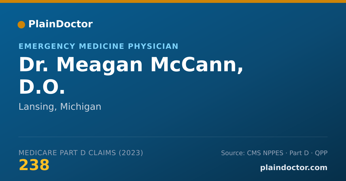 Shareable card for Meagan McCann, D.O. - Emergency Medicine Physician, Lansing, MI