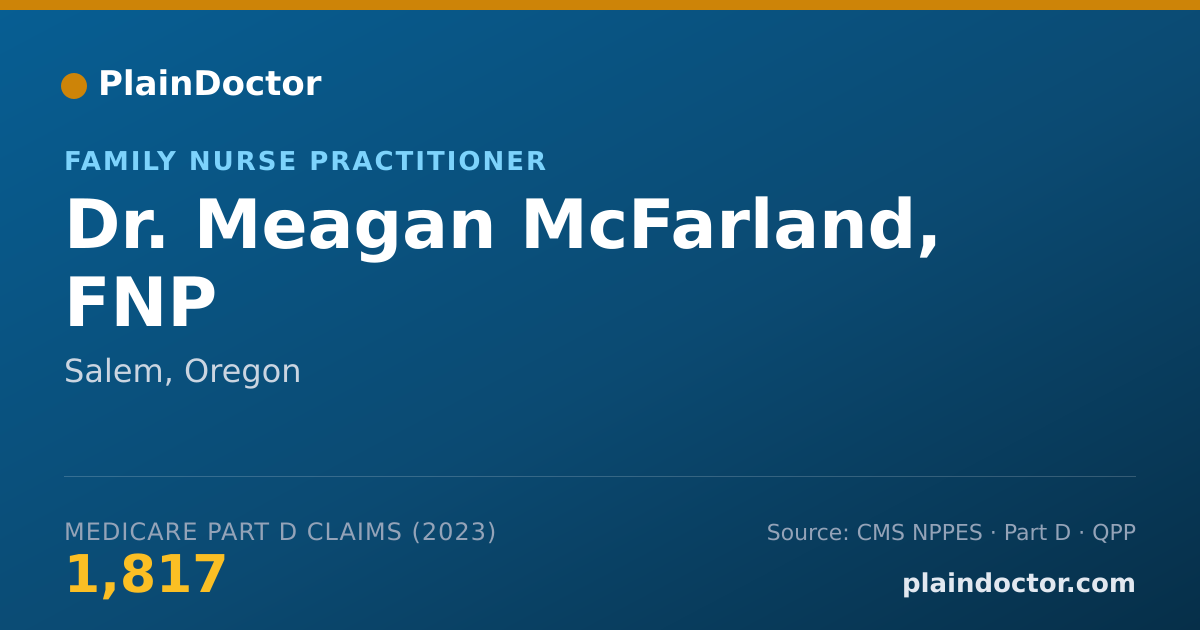 Shareable card for Meagan McFarland, FNP - Family Nurse Practitioner, Salem, OR
