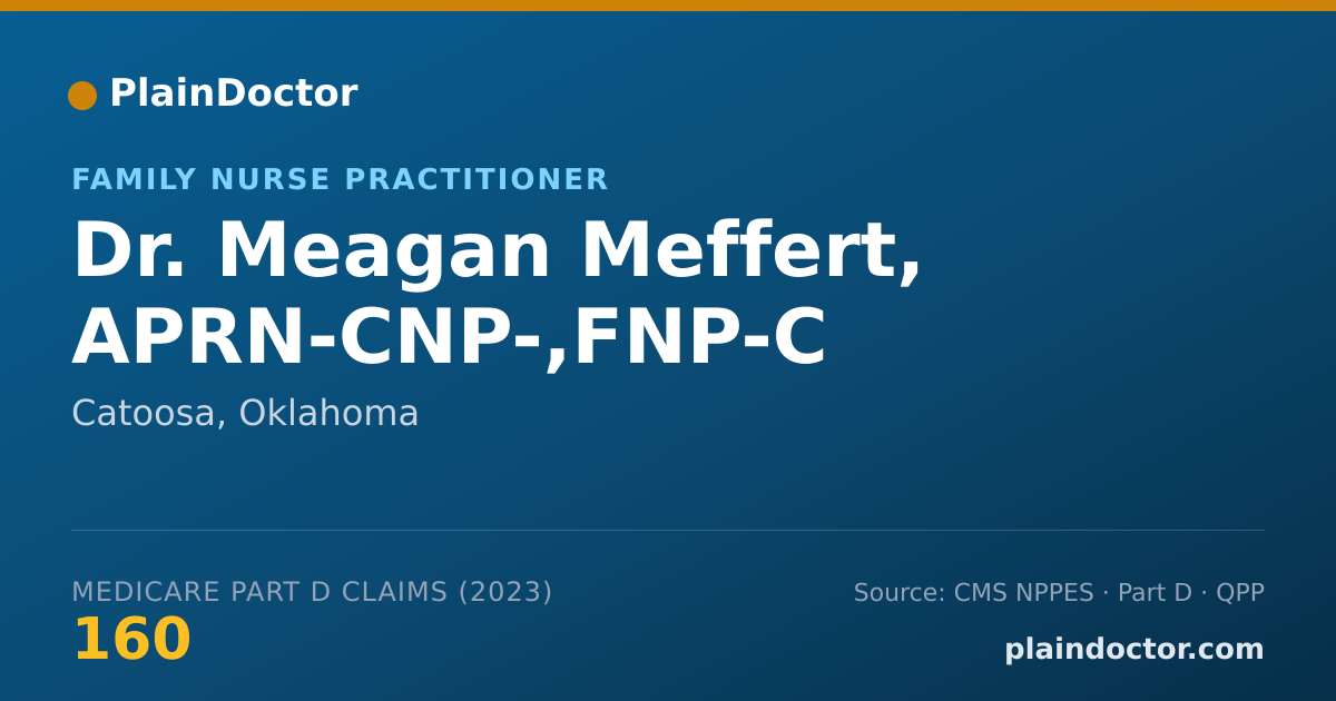 Shareable card for Meagan Meffert, APRN-CNP-,FNP-C - Family Nurse Practitioner, Catoosa, OK