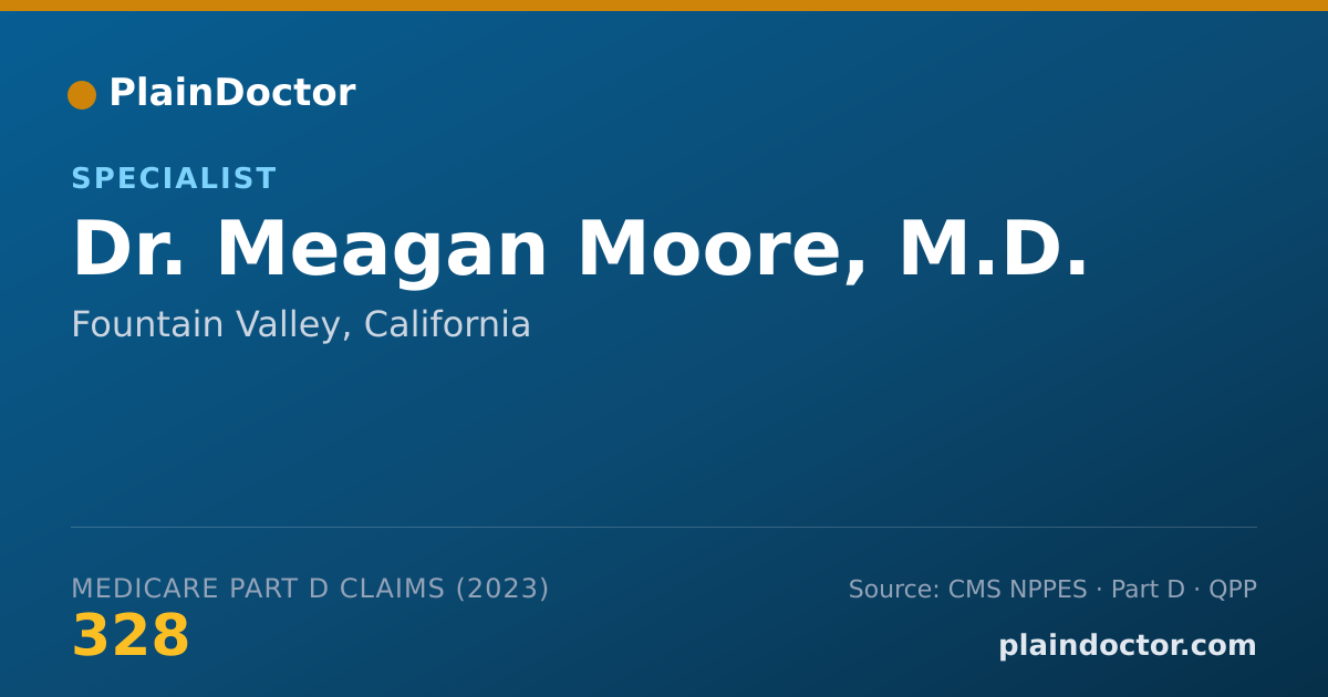 Shareable card for Meagan Moore, M.D. - Specialist, Fountain Valley, CA