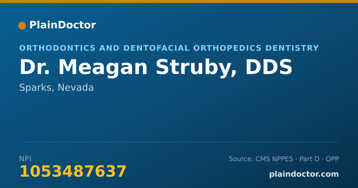 Shareable card for Meagan Struby, DDS - Orthodontics and Dentofacial Orthopedics Dentistry, Sparks, NV