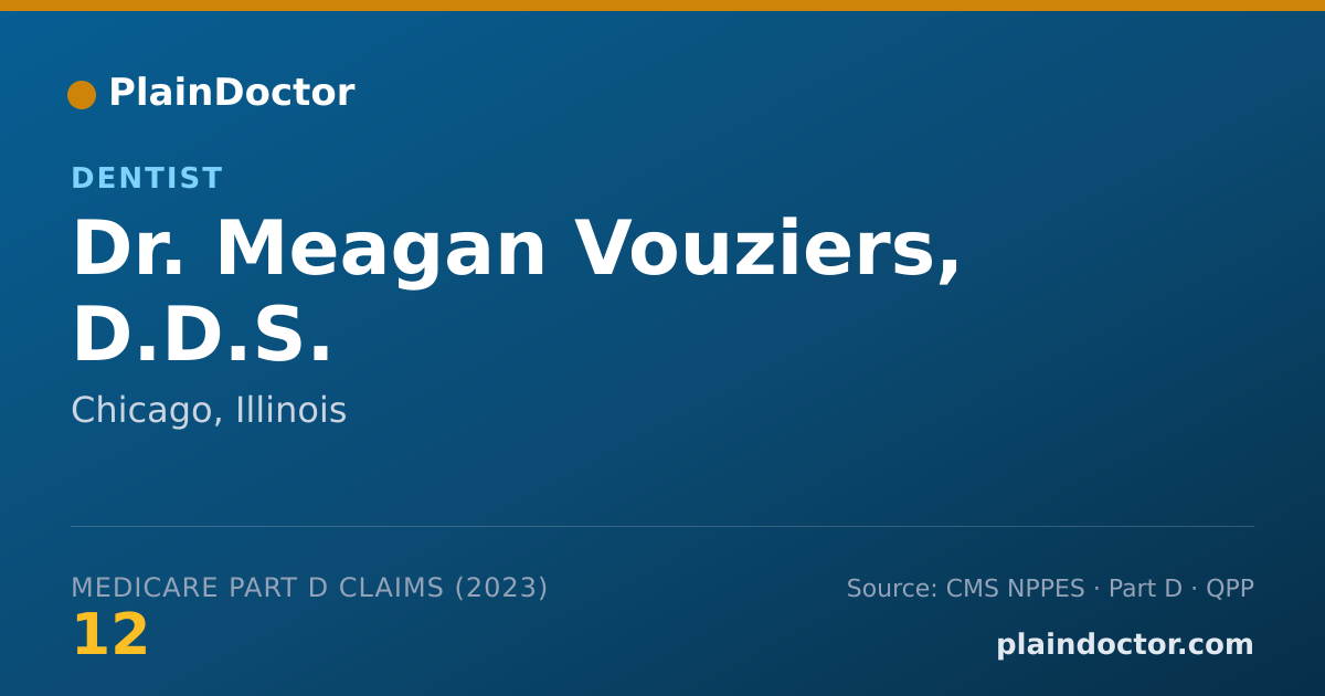 Shareable card for Meagan Vouziers, D.D.S. - Dentist, Chicago, IL