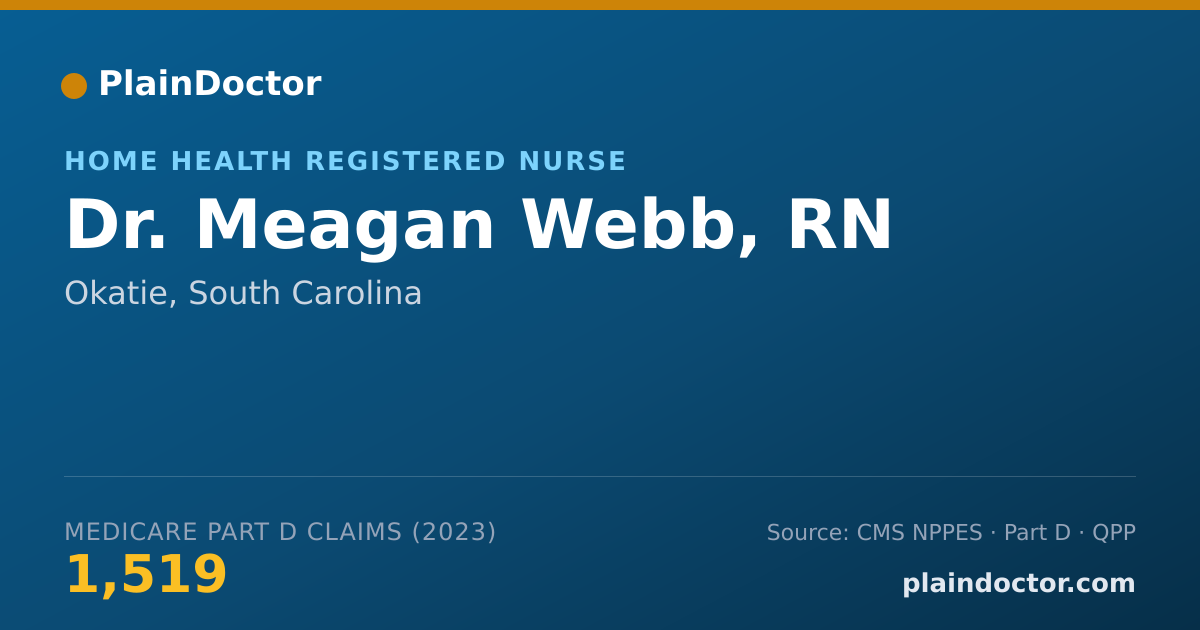Shareable card for Meagan Webb, RN - Home Health Registered Nurse, Okatie, SC