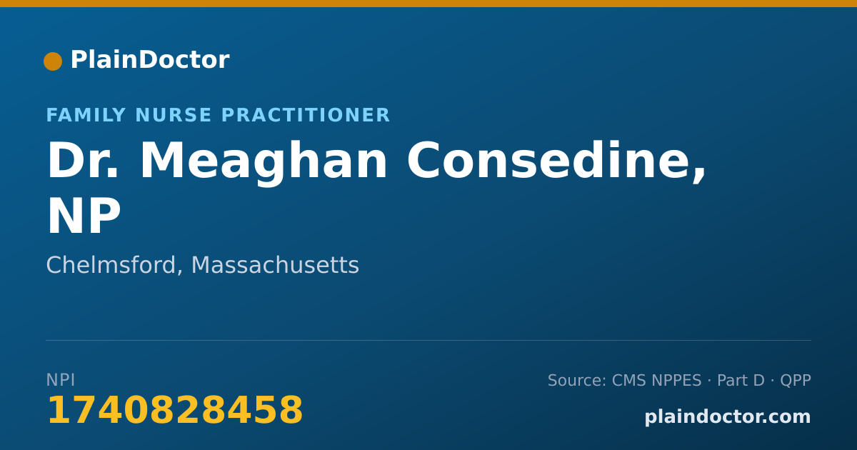 Shareable card for Meaghan Consedine, NP - Family Nurse Practitioner, Chelmsford, MA