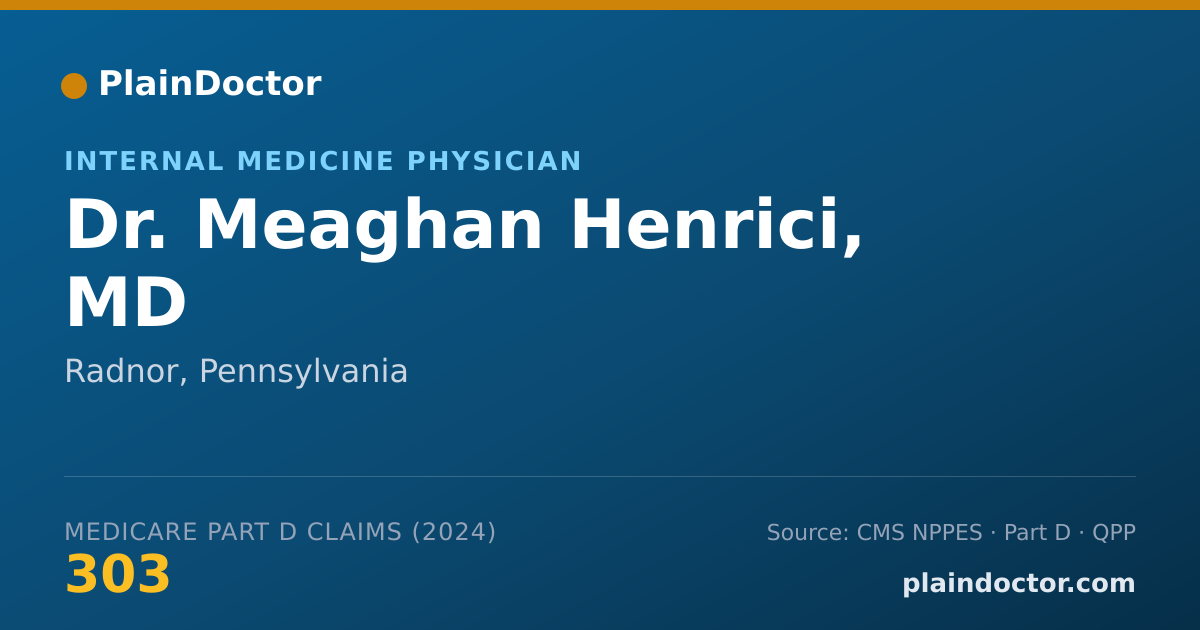 Shareable card for Meaghan Henrici, MD - Internal Medicine Physician, Radnor, PA