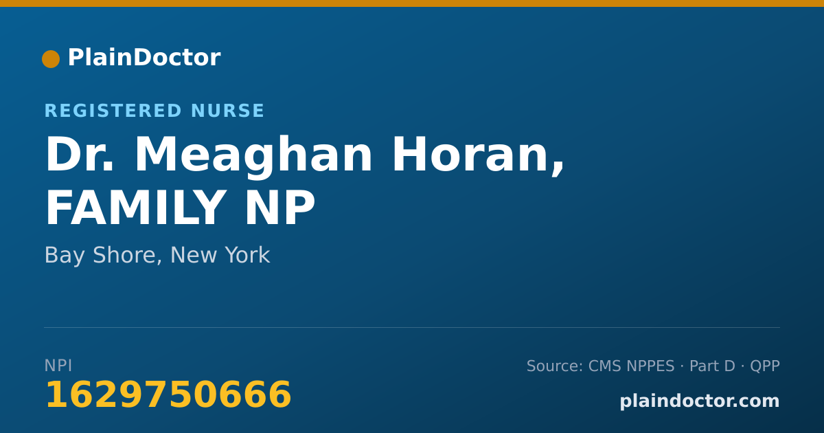 Shareable card for Meaghan Horan, FAMILY NP - Registered Nurse, Bay Shore, NY