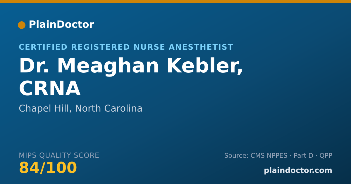 Shareable card for Meaghan Kebler, CRNA - Certified Registered Nurse Anesthetist, Chapel Hill, NC