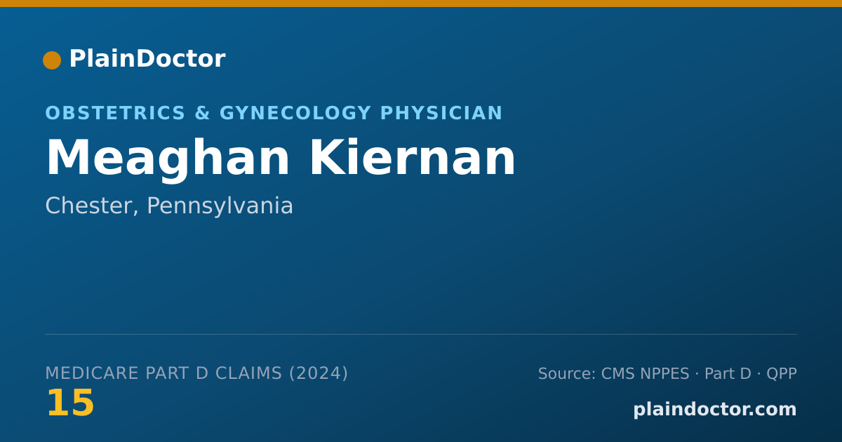 Shareable card for Meaghan Kiernan - Obstetrics & Gynecology Physician, Chester, PA