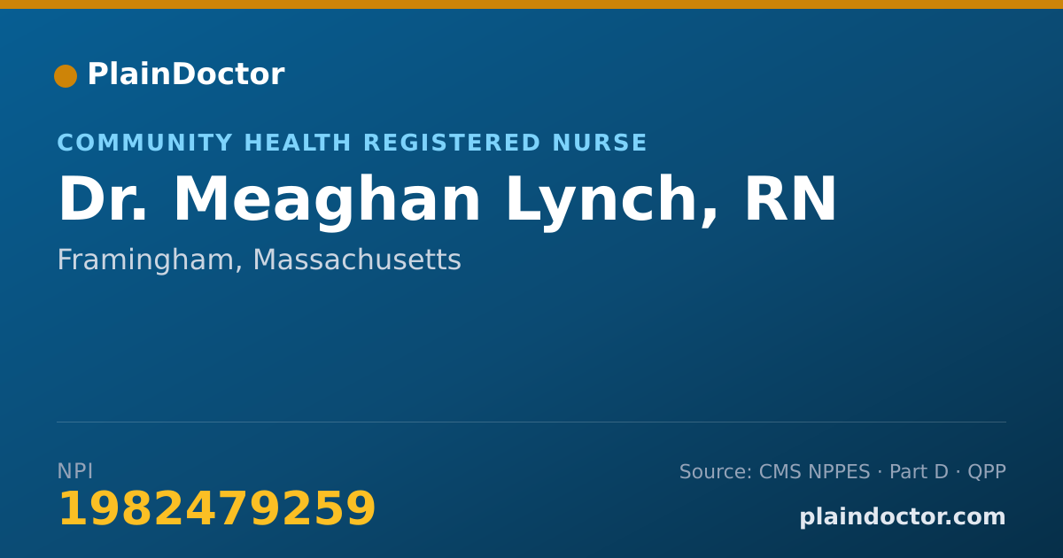 Shareable card for Meaghan Lynch, RN - Community Health Registered Nurse, Framingham, MA