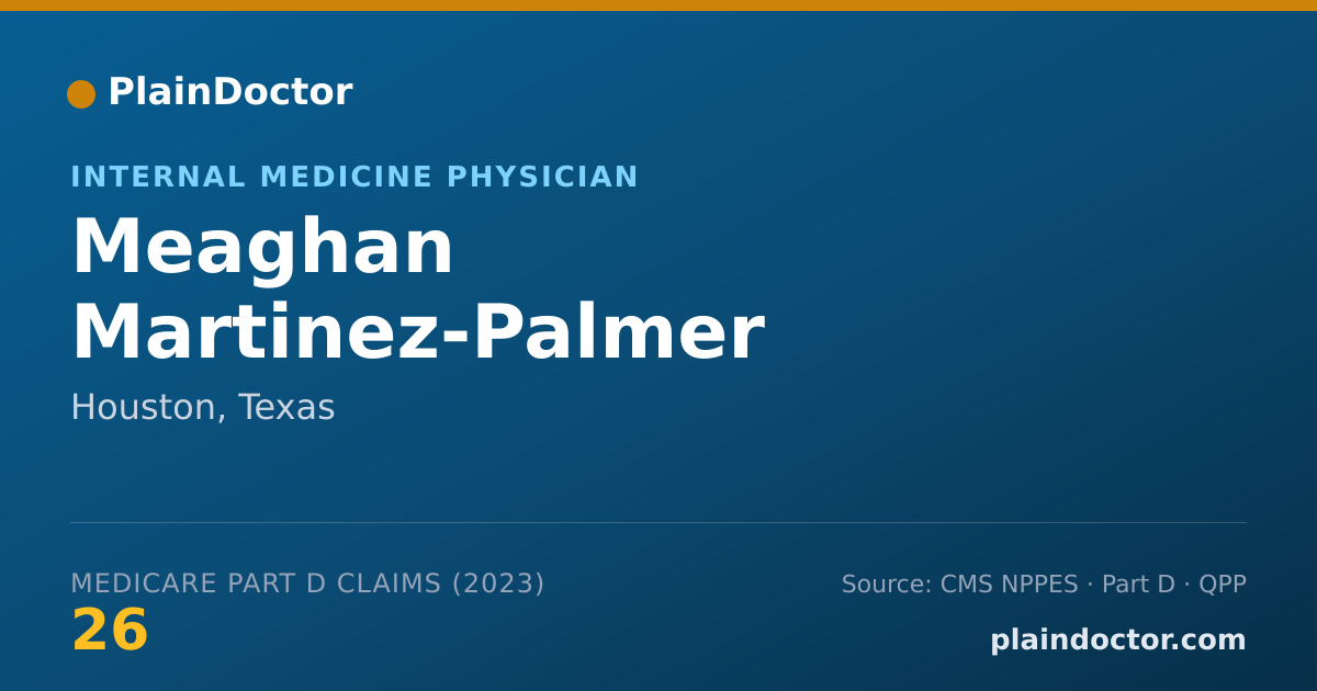 Shareable card for Meaghan Martinez-Palmer - Internal Medicine Physician, Houston, TX