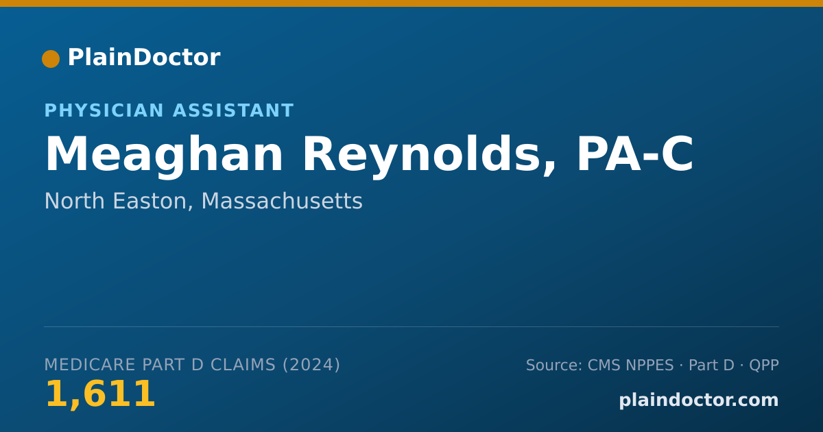 Shareable card for Meaghan Reynolds, PA-C - Physician Assistant, North Easton, MA
