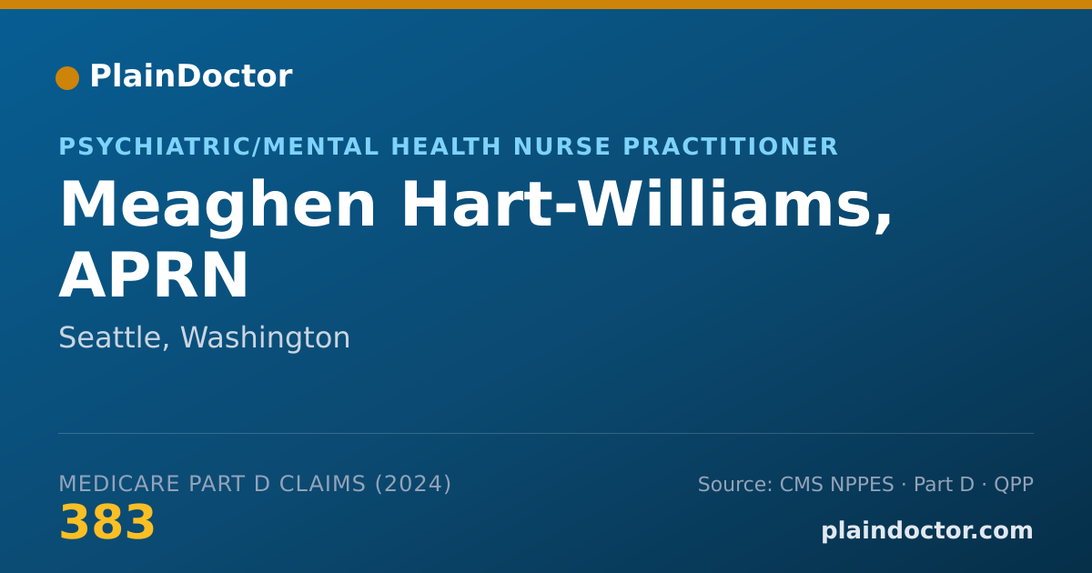 Shareable card for Meaghen Hart-Williams, APRN - Psychiatric/Mental Health Nurse Practitioner, Seattle, WA
