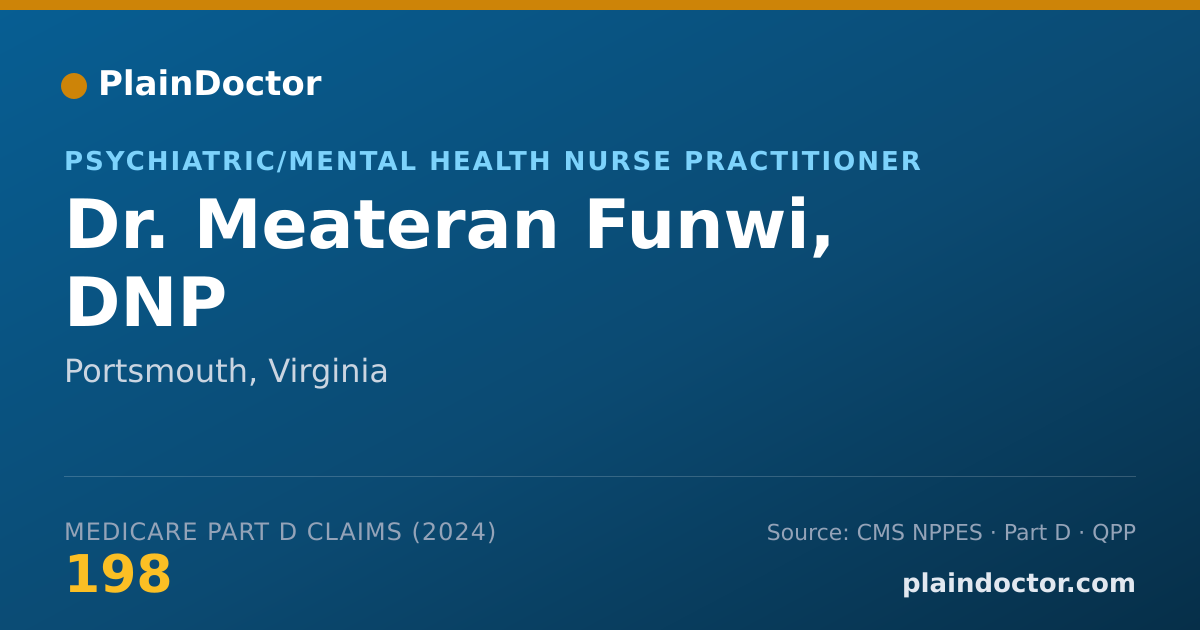 Shareable card for Meateran Funwi - Psychiatric/Mental Health Nurse Practitioner, Hagerstown, MD