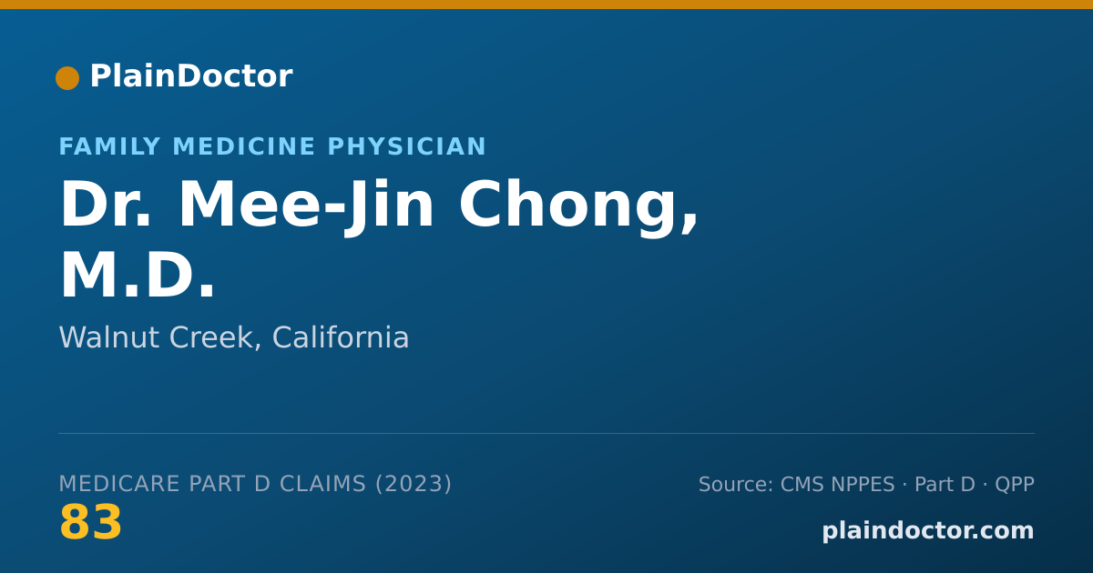 Shareable card for Mee-Jin Chong, M.D. - Family Medicine Physician, Walnut Creek, CA