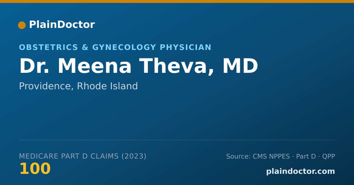 Shareable card for Meena Theva, MD - Obstetrics & Gynecology Physician, Providence, RI
