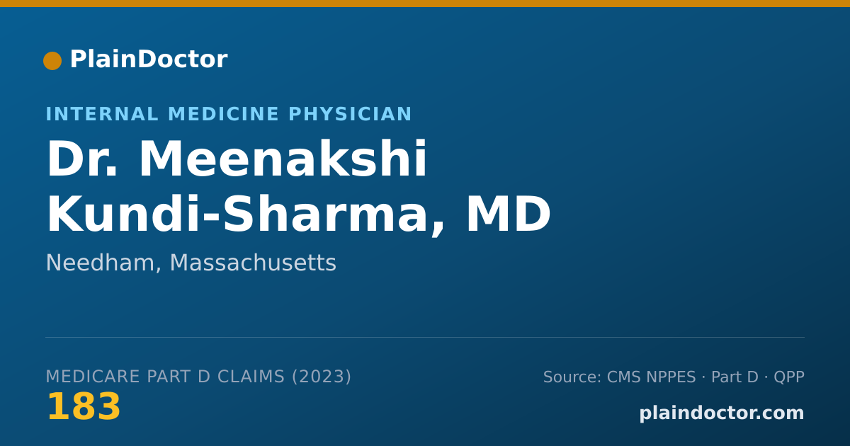 Shareable card for Meenakshi Kundi-Sharma, MD - Internal Medicine Physician, Needham, MA
