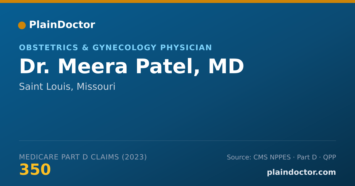 Shareable card for Meera Patel, MD - Obstetrics & Gynecology Physician, Saint Louis, MO