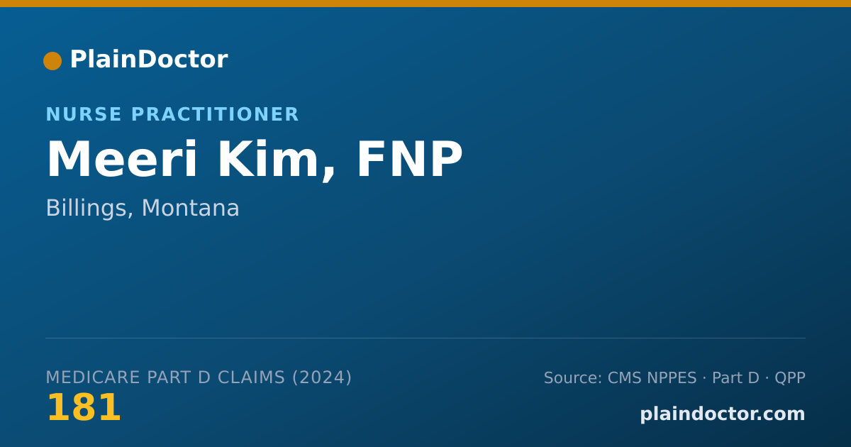 Shareable card for Meeri Kim, FNP - Nurse Practitioner, Billings, MT