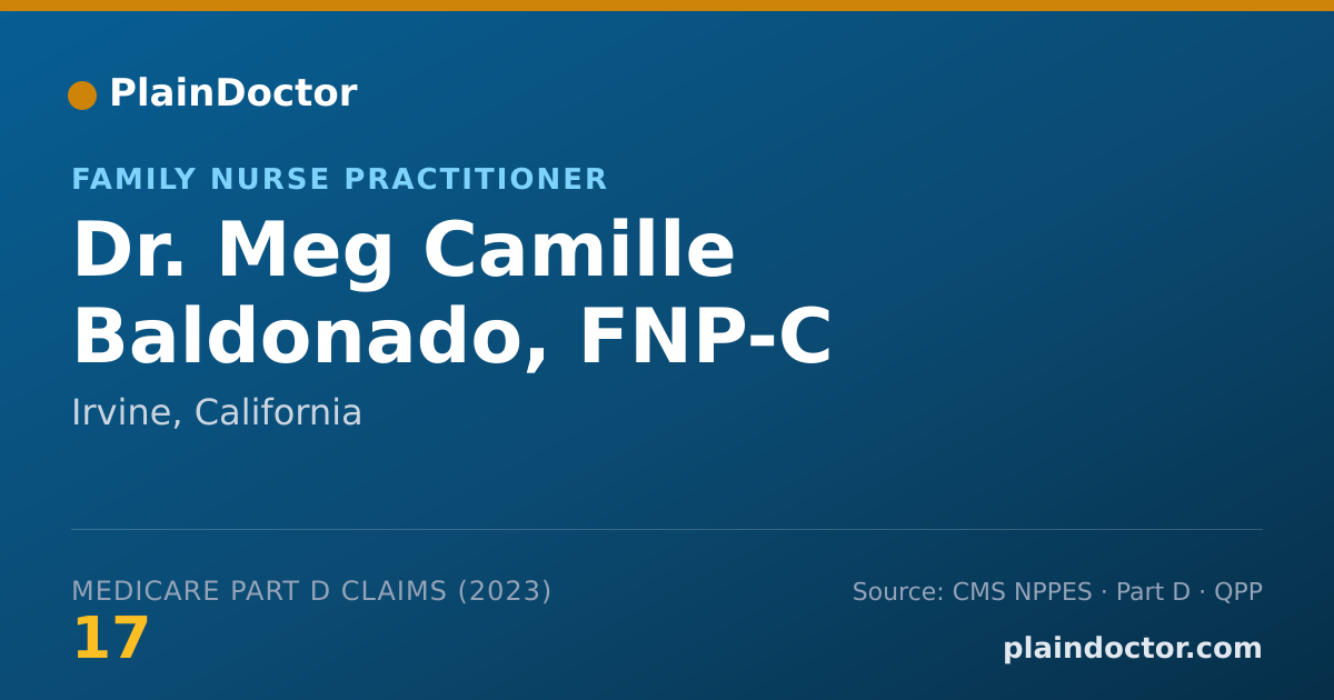 Shareable card for Meg Camille Baldonado, FNP-C - Family Nurse Practitioner, Irvine, CA